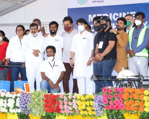 Album cover for Drone outreach program at Vikarabad-11 Sep 2021