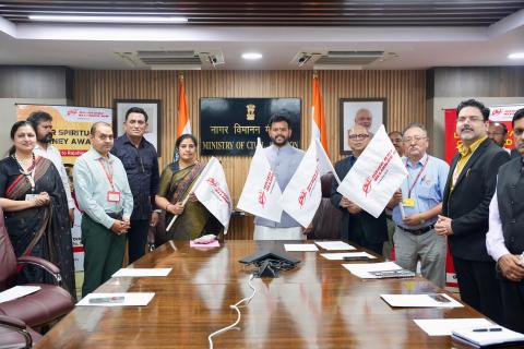 Hon'ble Minister Shri Ram Mohan Naidu flagged off the inaugural Alliance Air flight from Rajahmundry to Tirupati, along with Hon’ble MP from Rajahmundry, Smt. Daggubati Purandeswari