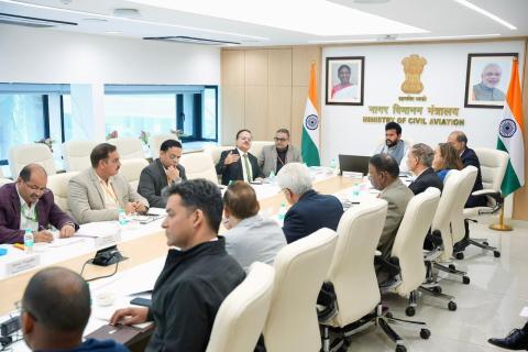 Hon'ble Minister of Civil Aviation Sh. Ram Mohan Naidu undertook a detailed review of India’s support to ICAO’s ‘No Country Left Behind initiative’ and enhancing India’s engagement in global aviation forums and wider aviation ecosystem.